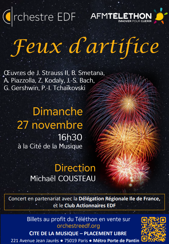 Feux d'artifice - Orchestre EDF - AFMTELETHON